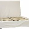 DOVETAIL NATURAL WHITE LINEN SLIPCOVER BED TALL Beds