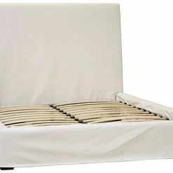 DOVETAIL NATURAL WHITE LINEN SLIPCOVER BED TALL Beds