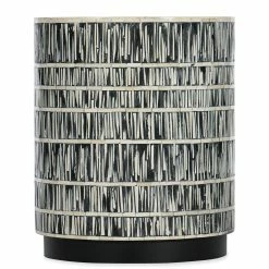 HOOKER DUMA BLACK+WHITE BONE INLAY ACCENT TABLE