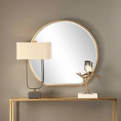 UTTERMOST ECLIPSE METALLIC GOLD ROUND MIRROR Mirrors