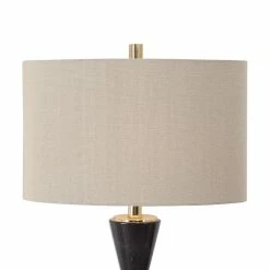 UTTERMOST EROS BLACK MARBLE OVAL TABLE LAMP