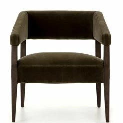 FOUR HANDS GARY CLUB CHAIR: OLIVE GREEN VELVET Living Room