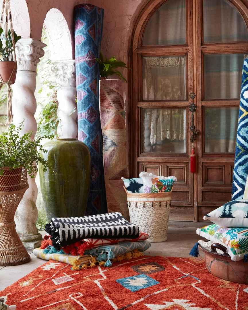 Flash Sale 🎁 LOLOI GEMOLOGY 02 WOOL RUG: BLUE, PLUM 🥰 3 LOLOI GEMOLOGY 02 WOOL RUG: BLUE, PLUM