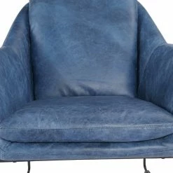 MOES Living Room GREER VINTAGE LEATHER CLUB CHAIR