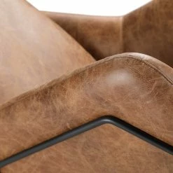 MOES Living Room GREER VINTAGE LEATHER CLUB CHAIR