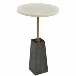 MOES DAWN BLACK+WHITE MARBLE ACCENT TABLE Furniture