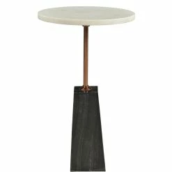 MOES DAWN BLACK+WHITE MARBLE ACCENT TABLE Furniture
