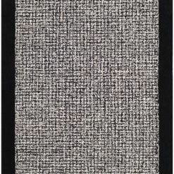SURYA HAND TUFTED WOOL BORDER RUG: BLACK