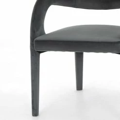 FOUR HANDS Furniture HAWKINS CHARCOAL VELVET DINING CHAIR