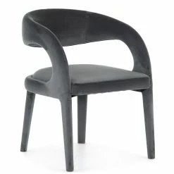 FOUR HANDS Furniture HAWKINS CHARCOAL VELVET DINING CHAIR
