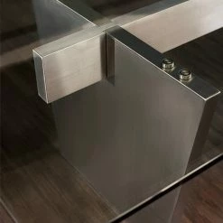 NUEVO Kitchen + Dining AIDEN GLASS TOP DINING TABLE