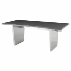 NUEVO Kitchen + Dining AIDEN OXIDIZED GRAY LIVE EDGE DINING TABLE