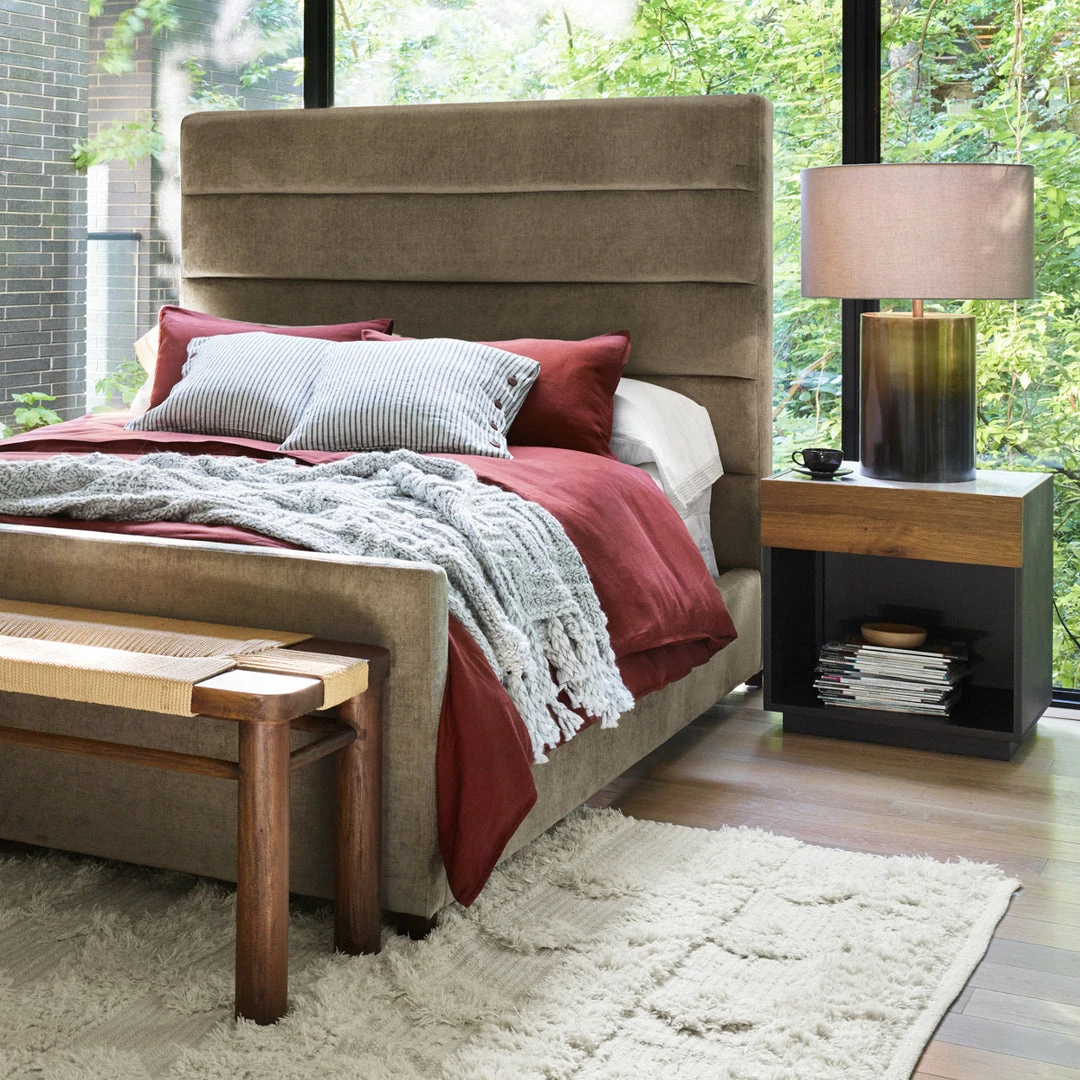 Brand new 🔔 FOUR HANDS HOLLAND SMOKED OAK + MARBLE TOP NIGHTSTAND Furniture ❤️ 9 FOUR HANDS HOLLAND SMOKED OAK + MARBLE TOP NIGHTSTAND Furniture