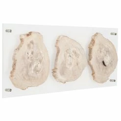 PHILLIPS COLLECTION Wall Sculptures + Decor FLOATING PERTRIFIED TRIPLE SLICE WALL ART