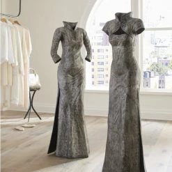 PHILLIPS COLLECTION VINTAGE SILVER DRESS FLOOR SCULPTURES