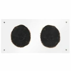 PHILLIPS COLLECTION FLOATING PERTRIFIED DOUBLE SLICE WALL ART Wall Sculptures + Decor