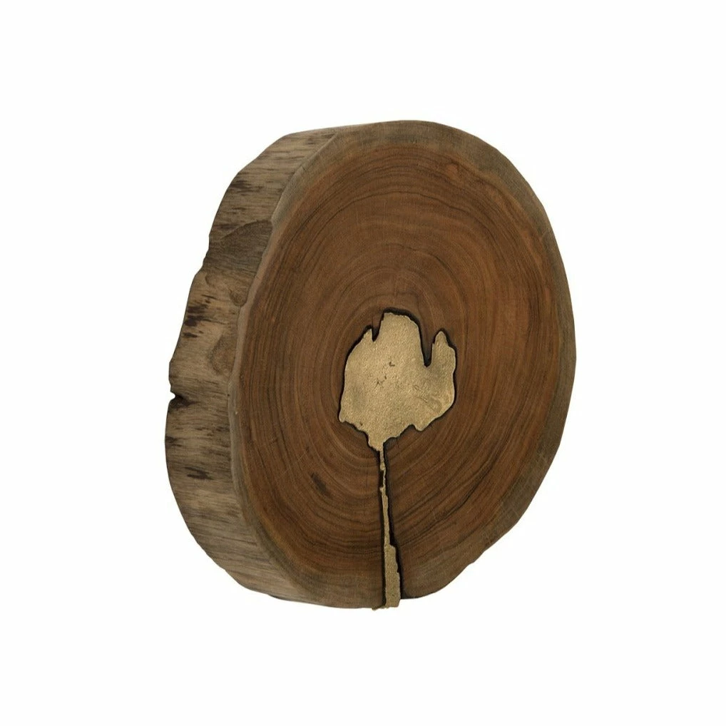 Hot Sale 🎁 PHILLIPS COLLECTION Wall Sculptures + Decor MOLTEN WALL TILE POURED BRASS IN WOOD 🎁 3 PHILLIPS COLLECTION Wall Sculptures + Decor MOLTEN WALL TILE POURED BRASS IN WOOD