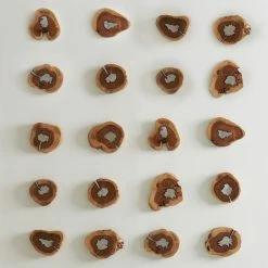 PHILLIPS COLLECTION MOLTEN WALL TILE POURED ALUMINUM IN WOOD