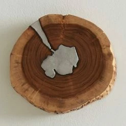 PHILLIPS COLLECTION MOLTEN WALL TILE POURED ALUMINUM IN WOOD