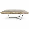 URBIA MASSO PETRIFIED WOOD SLAB COFFEE TABLE: LIGHT Furniture