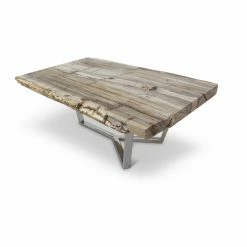 URBIA MASSO PETRIFIED WOOD SLAB COFFEE TABLE: LIGHT Furniture