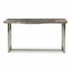 URBIA Furniture RAW EDGE PETRIFIED WOOD CONSOLE TABLE: DARK