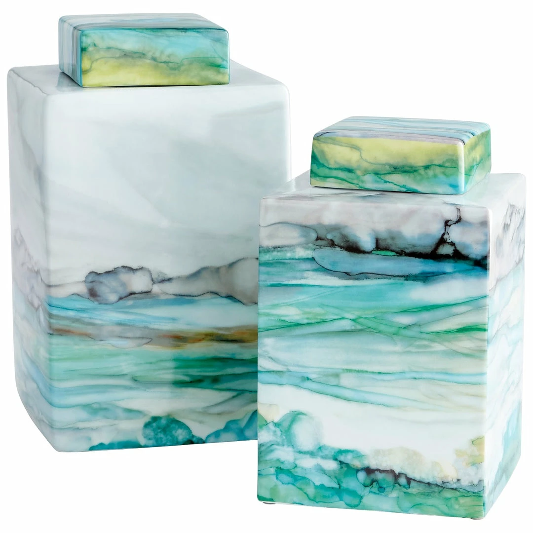 Coupon ๐ CYAN JADE WATER COLOR CONTAINERS Pillows + Decor ๐ 3 CYAN JADE WATER COLOR CONTAINERS Pillows + Decor