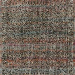 LOLOI JAVARI 02 RUG: CHARCOAL / SUNSET