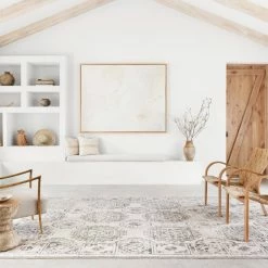 LOLOI JOAQUIN MEDALLION MOTIF RUG