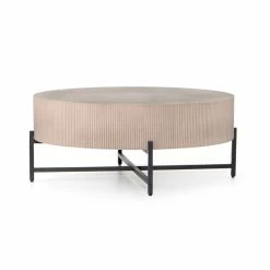 FOUR HANDS JOLENE OUTDOOR TAUPE CONCRETE COFFEE TABLE