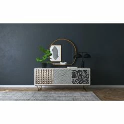 HOOKER JAIDEN MARKET THREE DRAWER BOHO CREDENZA
