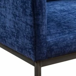 TOV KLEIN NAVY VELVET ARM CHAIR Living Room