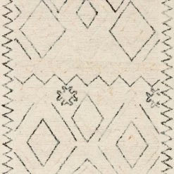 LOLOI LEELA 02 HOOKED WOOL RUG: OATMEAL, DENIM