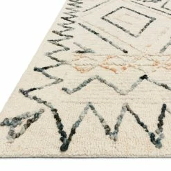 Buy π LOLOI LEELA 02 HOOKED WOOL RUG: OATMEAL, DENIM π 5 LOLOI LEELA 02 HOOKED WOOL RUG: OATMEAL, DENIM