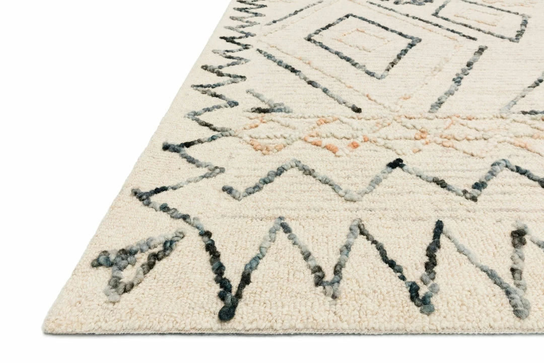 Buy π LOLOI LEELA 02 HOOKED WOOL RUG: OATMEAL, DENIM π 3 LOLOI LEELA 02 HOOKED WOOL RUG: OATMEAL, DENIM