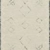 LOLOI LEELA 04 HOOKED WOOL RUG: OCEAN, WHITE