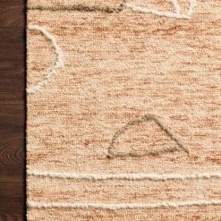 LOLOI LEELA 05 HOOKED WOOL RUG: TERRACOTTA
