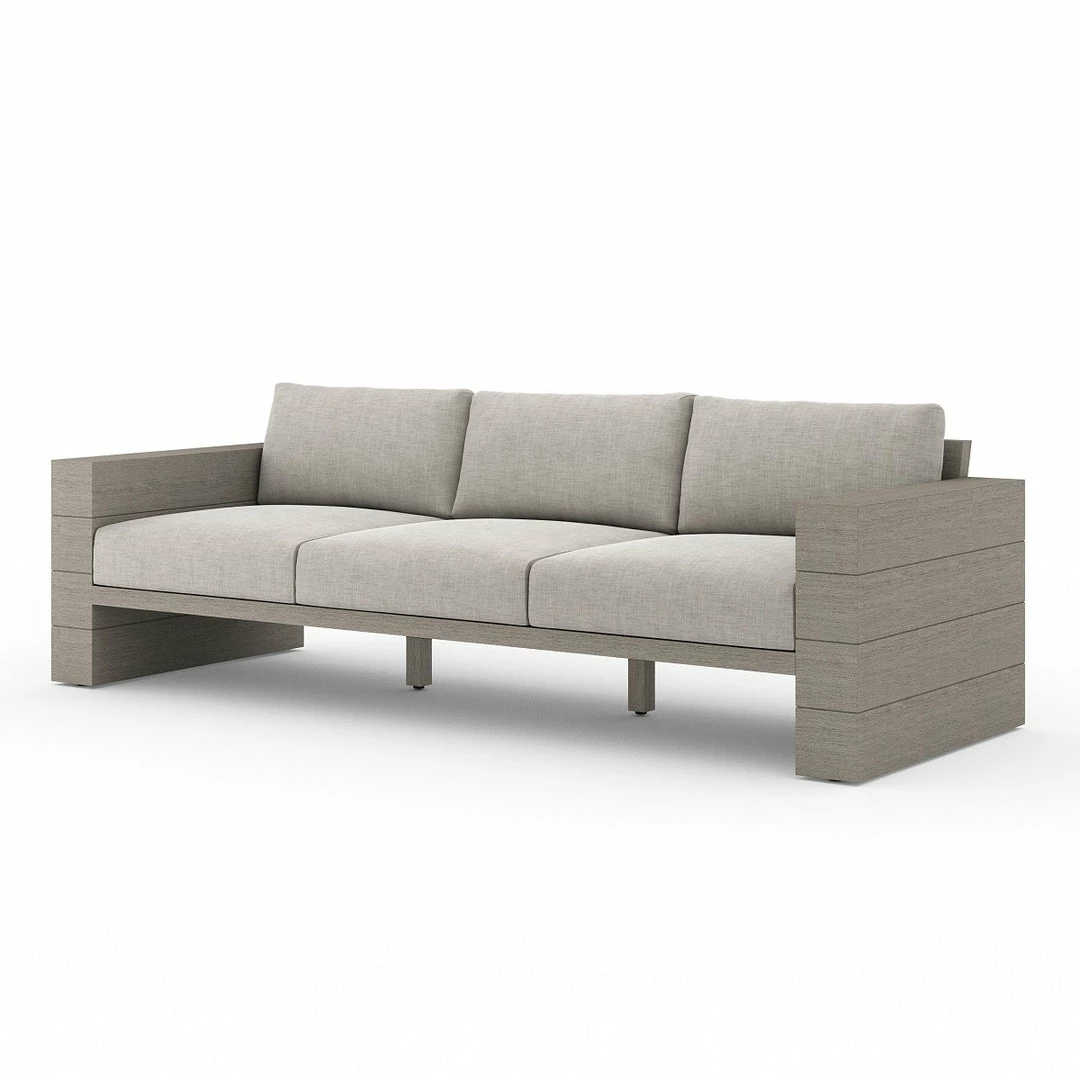 Deals π― FOUR HANDS LEROY OUTDOOR SOFA: WEATHERED GREY TEAK π€© 6 FOUR HANDS LEROY OUTDOOR SOFA: WEATHERED GREY TEAK