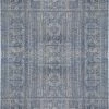 SURYA LIVORNO HAND-KNOTTED VISCOSE+WOOL RUG: STEEL BLUE