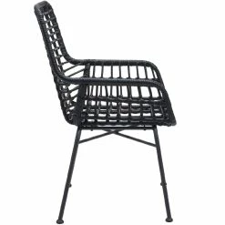 ZUO Outdoor LYON BLACK WICKER DINING CHAIR | SET OF 2
