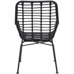 ZUO Outdoor LYON BLACK WICKER DINING CHAIR | SET OF 2