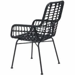 ZUO Outdoor LYON BLACK WICKER DINING CHAIR | SET OF 2