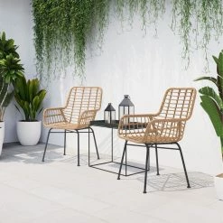 ZUO Outdoor LYON NATURAL WICKER DINING CHAIR | SET OF 2