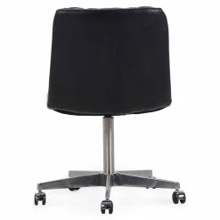 FOUR HANDS MALIBU RIDER BLACK LEATHER DESK CHAIR Office