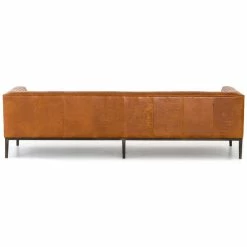 FOUR HANDS MARLIN LEATHER SOFA: MANHATTAN SYCAMORE