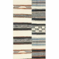 LOLOI MIKA 04 INDOOR-OUTDOOR RUG: IVORY, BLUE, ORANGE