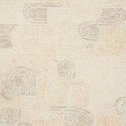 LOLOI MILO HAND-TUFTED WOOL RUG: PEACH, PEBBLE