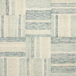 LOLOI MILO HAND-TUFTED WOOL RUG: AQUA, DENIM