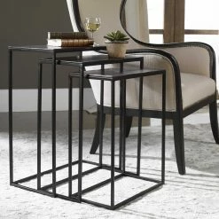 UTTERMOST MOJO METALLIC SLAB NESTING TABLES