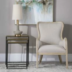 UTTERMOST MOJO METALLIC SLAB NESTING TABLES